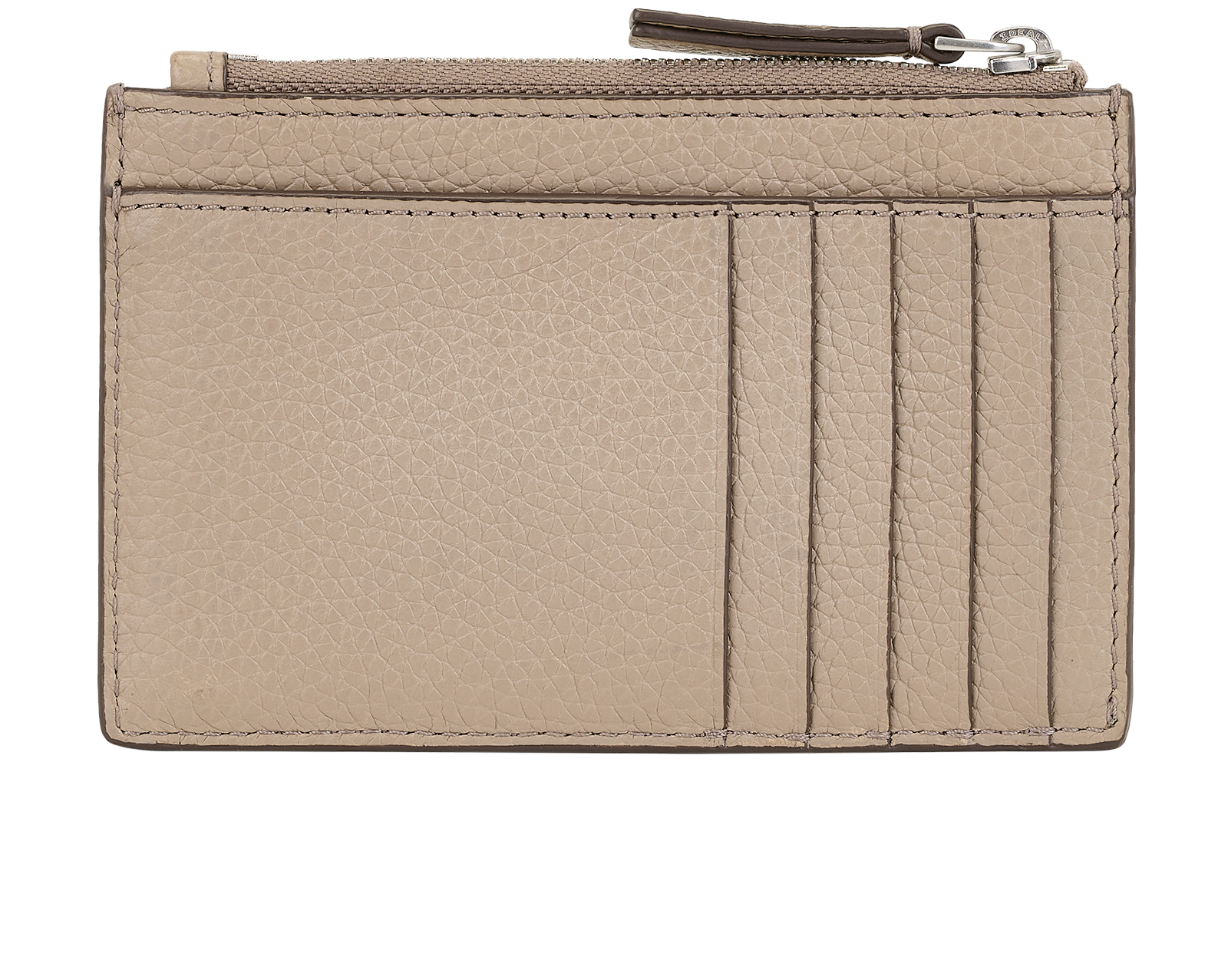 Tory Burch Britten Zip Card Case, &pound;65, Accessories, Taupe, Leather, Back view